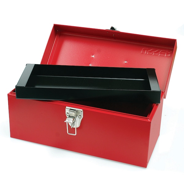 Urrea Tool Box, Steel, Red, 14 in W x 6-1/2 in D x 7 in H D2 - main